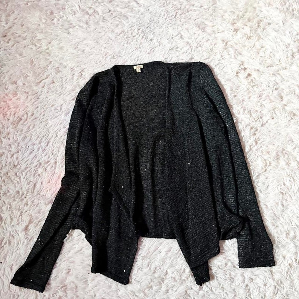 Whimsygoth Sparkle Sequined Witchy Celestial Dark Fairy Cardigan Womens M Glam